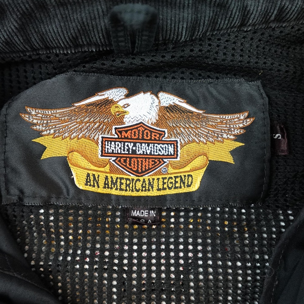 Vintage Harley-Davidson Jacket Mens Small Black Windbreaker Embroidered USA - Picture 3 of 11